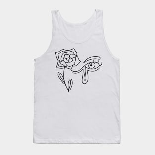 Eye Line Drawing Tank Top